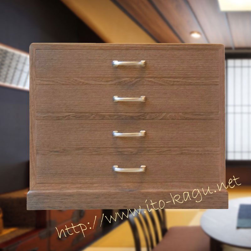 総桐帯〆小箱　焼桐仕上げ