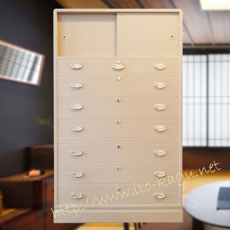 総桐 3.5尺胴厚6-3整理たんす　とのこ仕上げ