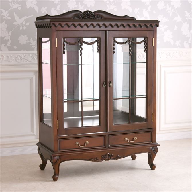 アンティーク調の2ドア キャビネットBR　トリノ サヴォイア シリーズ