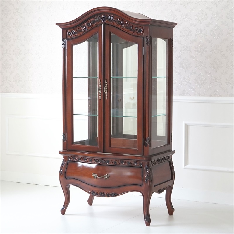 アンティーク調のガラス キャビネット BR　トリノ サヴォイア シリーズ