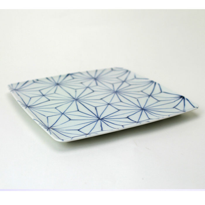 モーニングプレート S ASANOHA　青花　有田焼