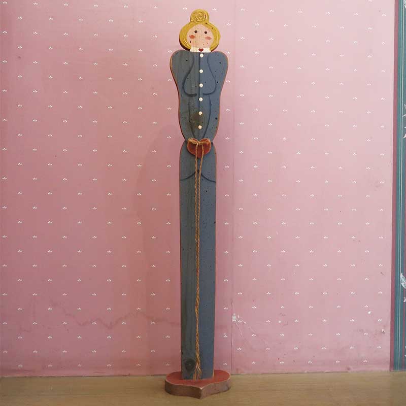 アメリカンカントリー小物　アメリカ婦人　木のオーナメント　【送料無料】