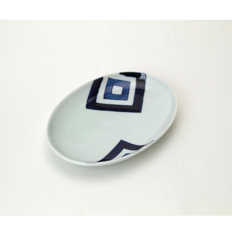 小判銘々皿 EDO　青花　有田焼
