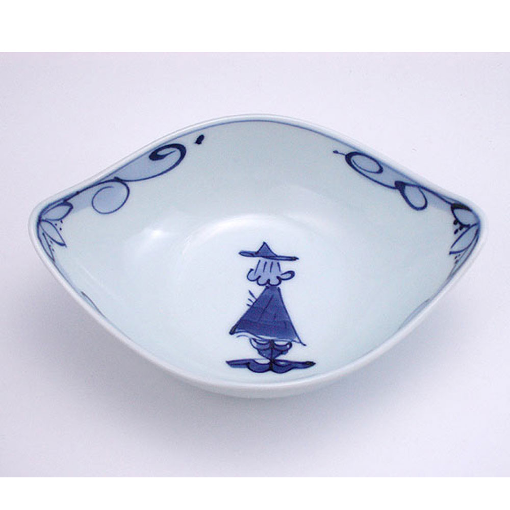 後姿舟型小鉢　青花　有田焼