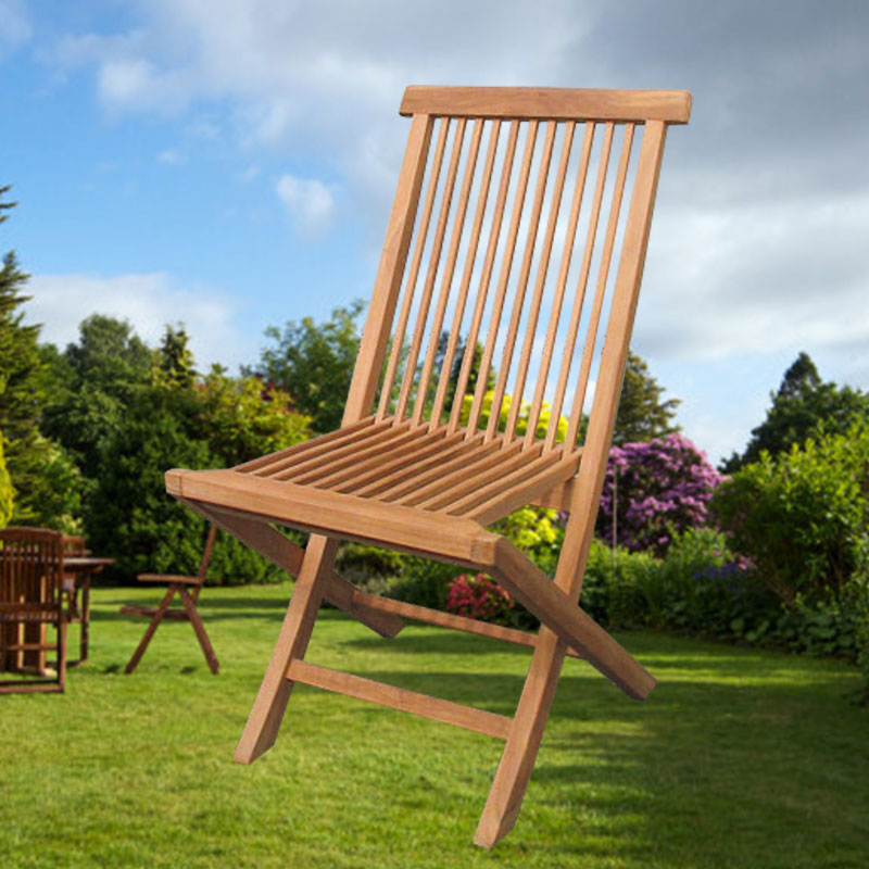 チーク折り畳みチェア　ガーデン家具　【送料無料】