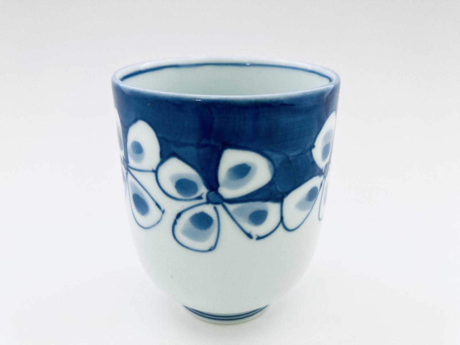 花つなぎ大湯呑 有田焼　青花