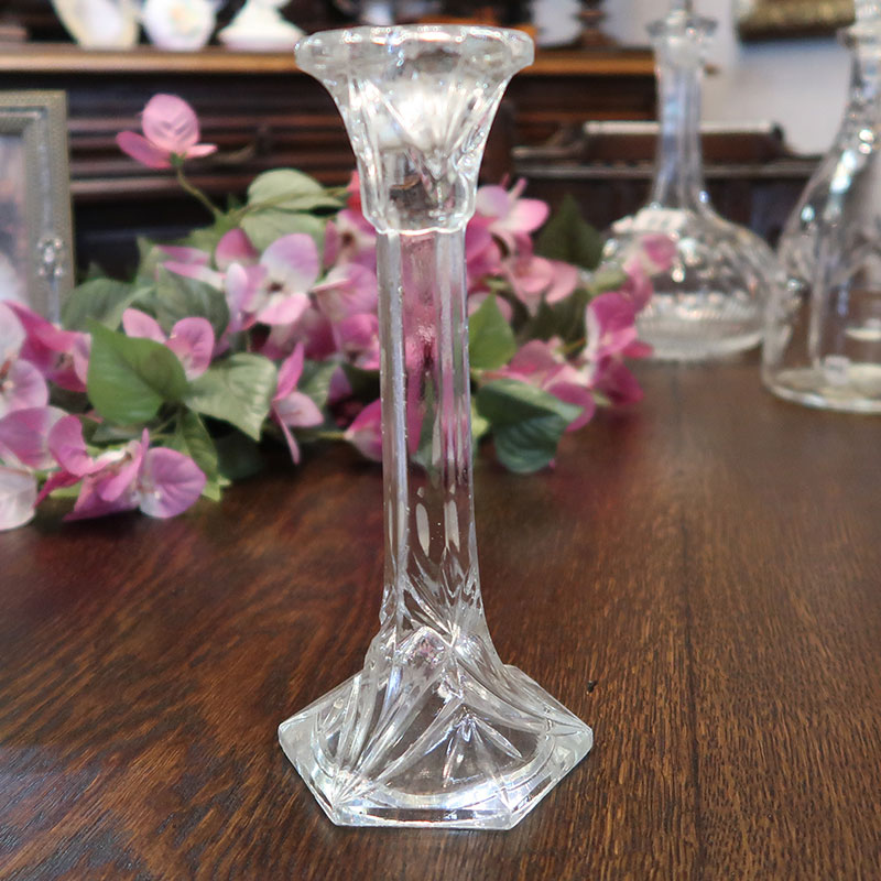 イギリスより直輸入したアンティークガラスのキャンドルスタンド(ろうそく立)　#171