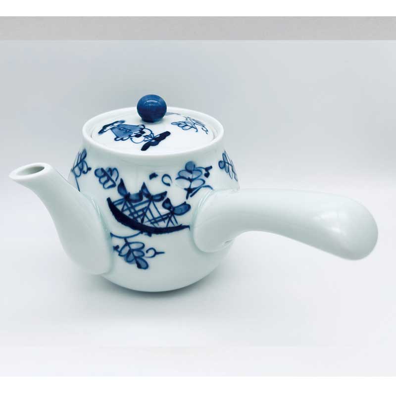 唐草異人新立急須 有田焼　青花