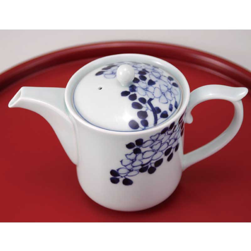 山吹こだわりのポット　青花　有田焼