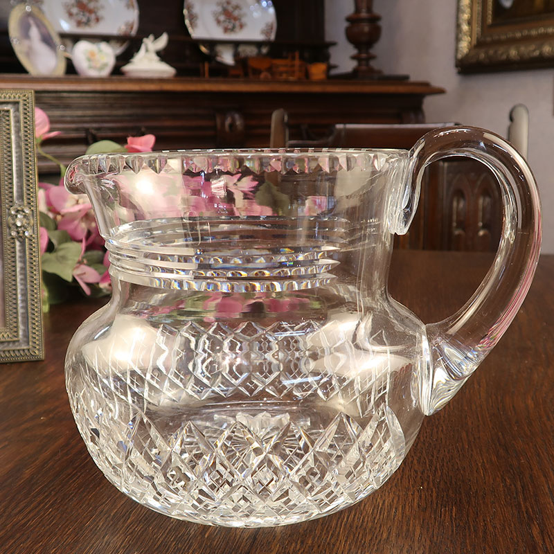 イギリスより直輸入したアンティークガラスのプレスドガラスウォーターサーバー　#131