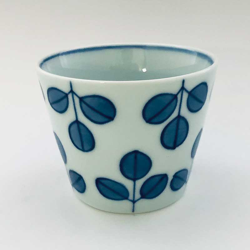 青花匠 若葉そば猪口(大)　有田焼