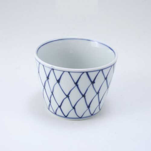 網絵そば猪口(小)　青花　有田焼