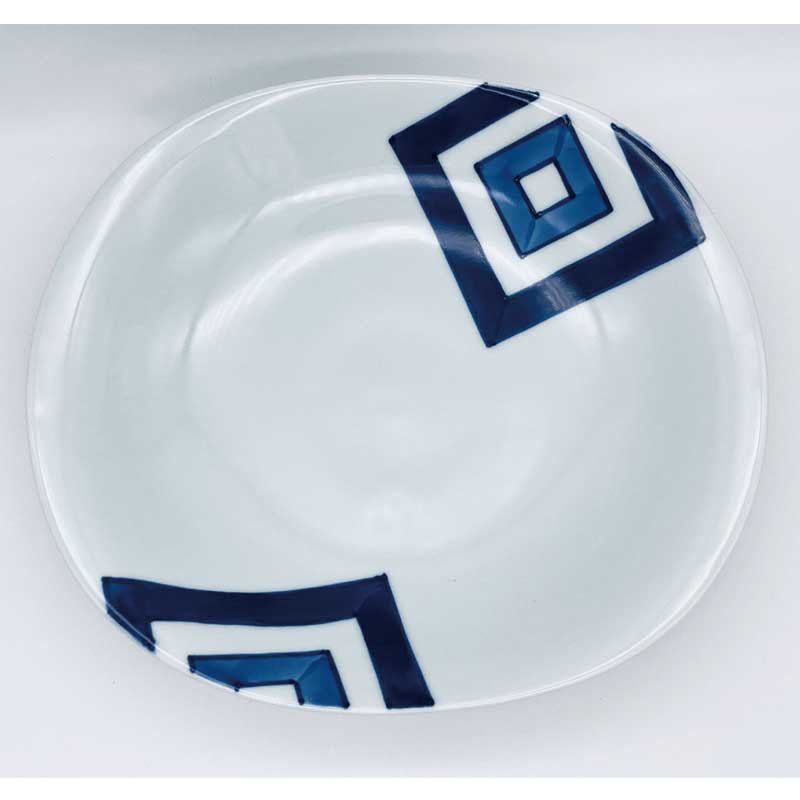 両切プレート EDO　青花　有田焼