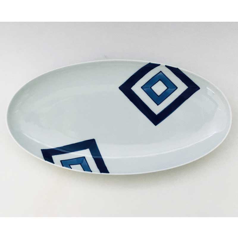 小判パーティー皿　EDO　青花　有田焼