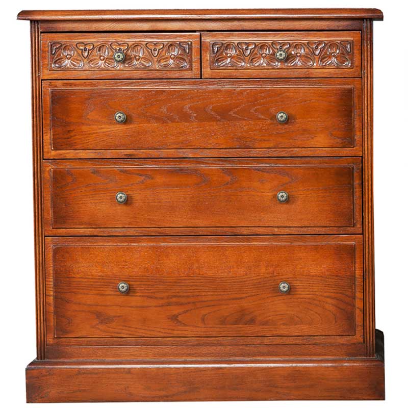 英国クラシックデザインチェスト4引き出し　アンティーク調家具　輸入家具　【送料無料】
