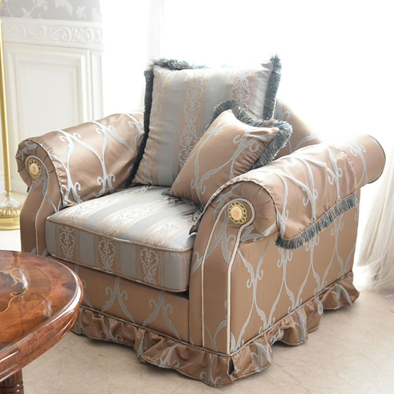 ヨーロピアンエレガントソファ・イタリアン フィオーレ 1人掛け ゴールド 輸入ソファー