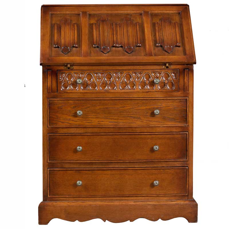 アンティーク調ライティングビューロー　輸入家具　【送料無料】