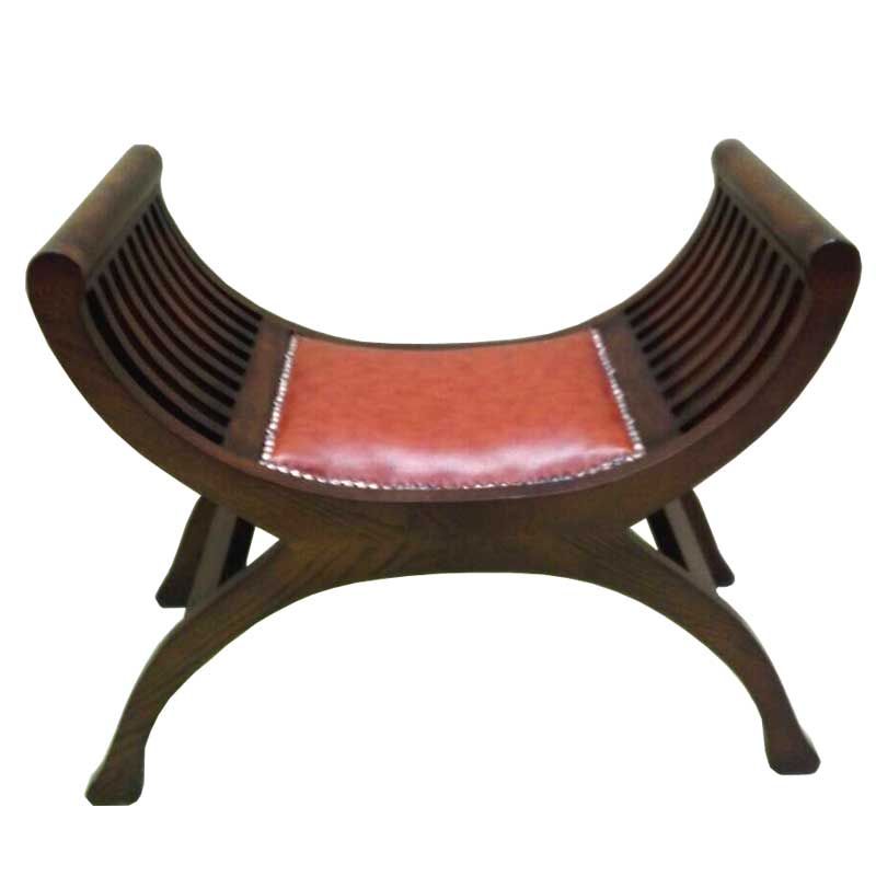 アンティーク調クラブベンチ　輸入家具　【送料無料】