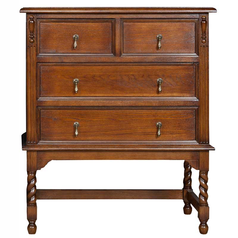 アンティーク調80cm幅チェスト4引き出し　輸入家具　【送料無料】