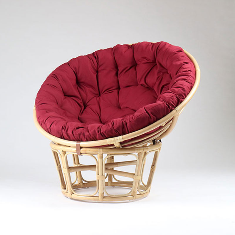 リラックスできるパパさんチェア(100)　カザマ　ラタン・籐家具