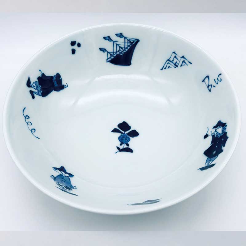 異人づくし中華丼　青花　有田焼