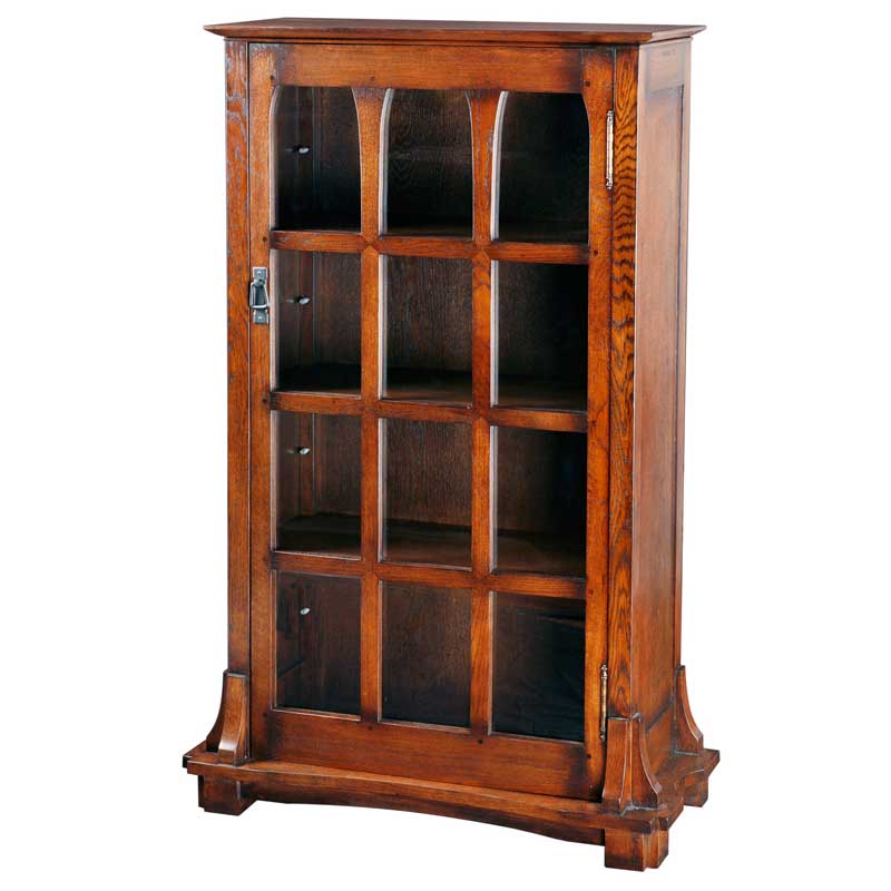 格子扉のの82cm幅アンティーク調キャビネット　輸入家具　【送料無料】