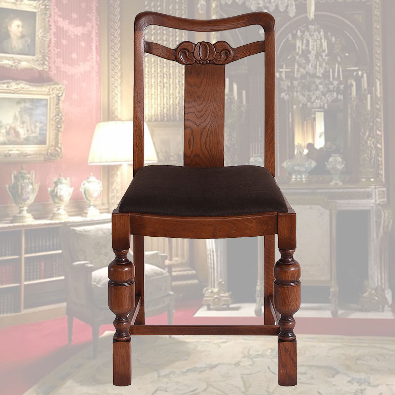 アンティーク調ダイニングチェアB　輸入家具　【送料無料】