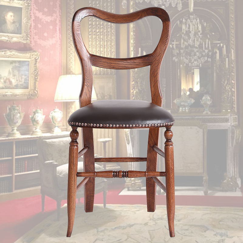アンティーク調ダイニングチェアC型　輸入家具　【送料無料】