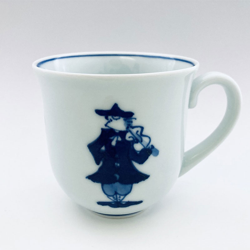 二重奏 反マグカップ 　青花　有田焼