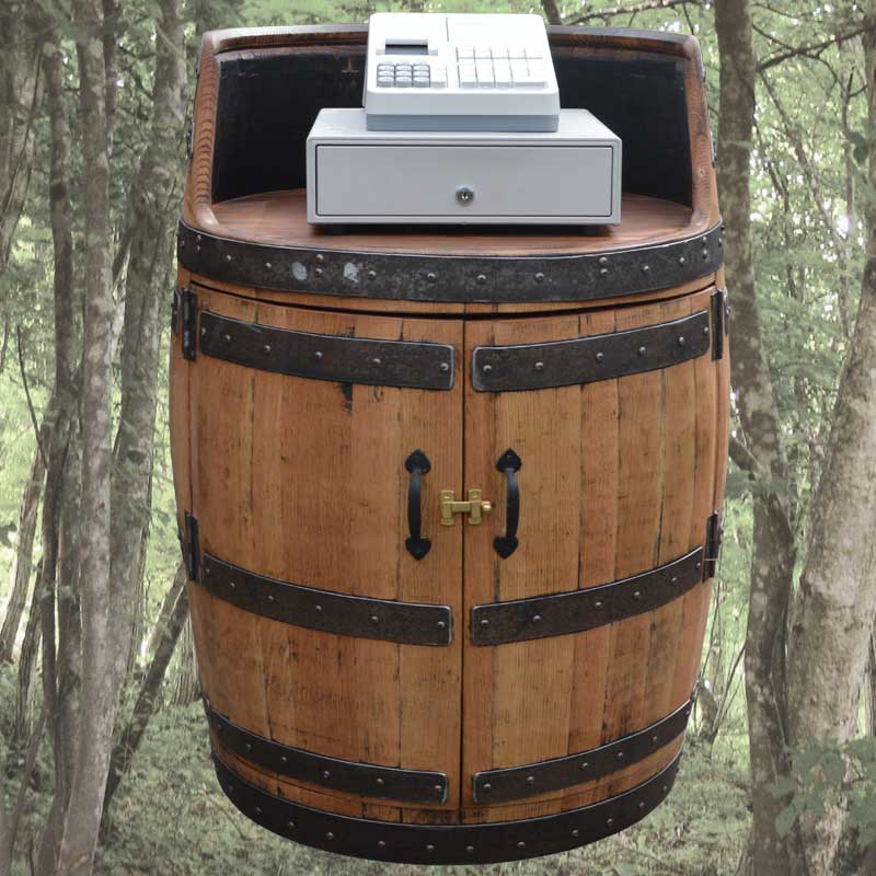 バレルレジカウンター1本タイプ(ナチュラル)　ウイスキー樽物語　