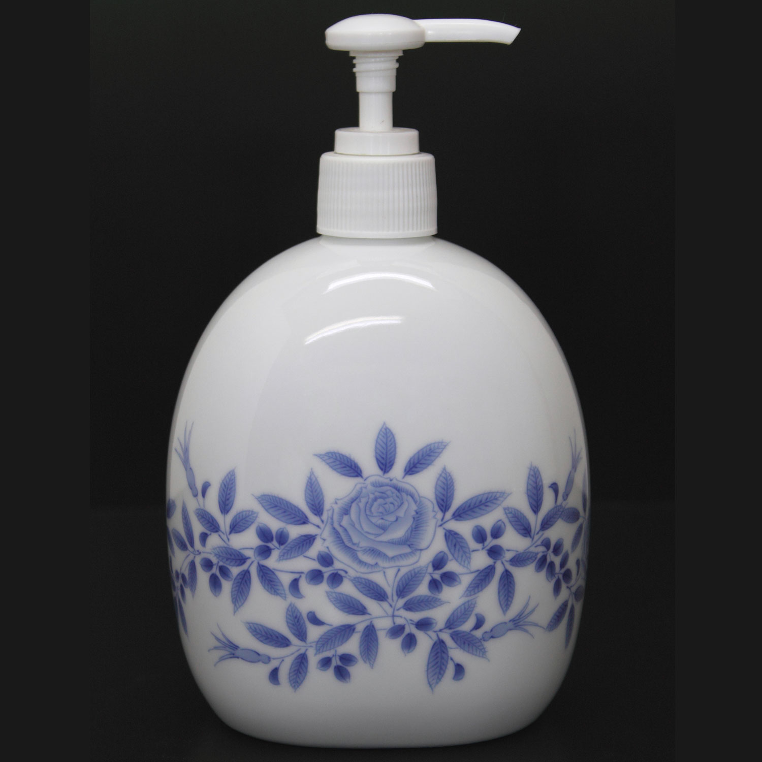 有田焼のソープボトル　染付薔薇絵