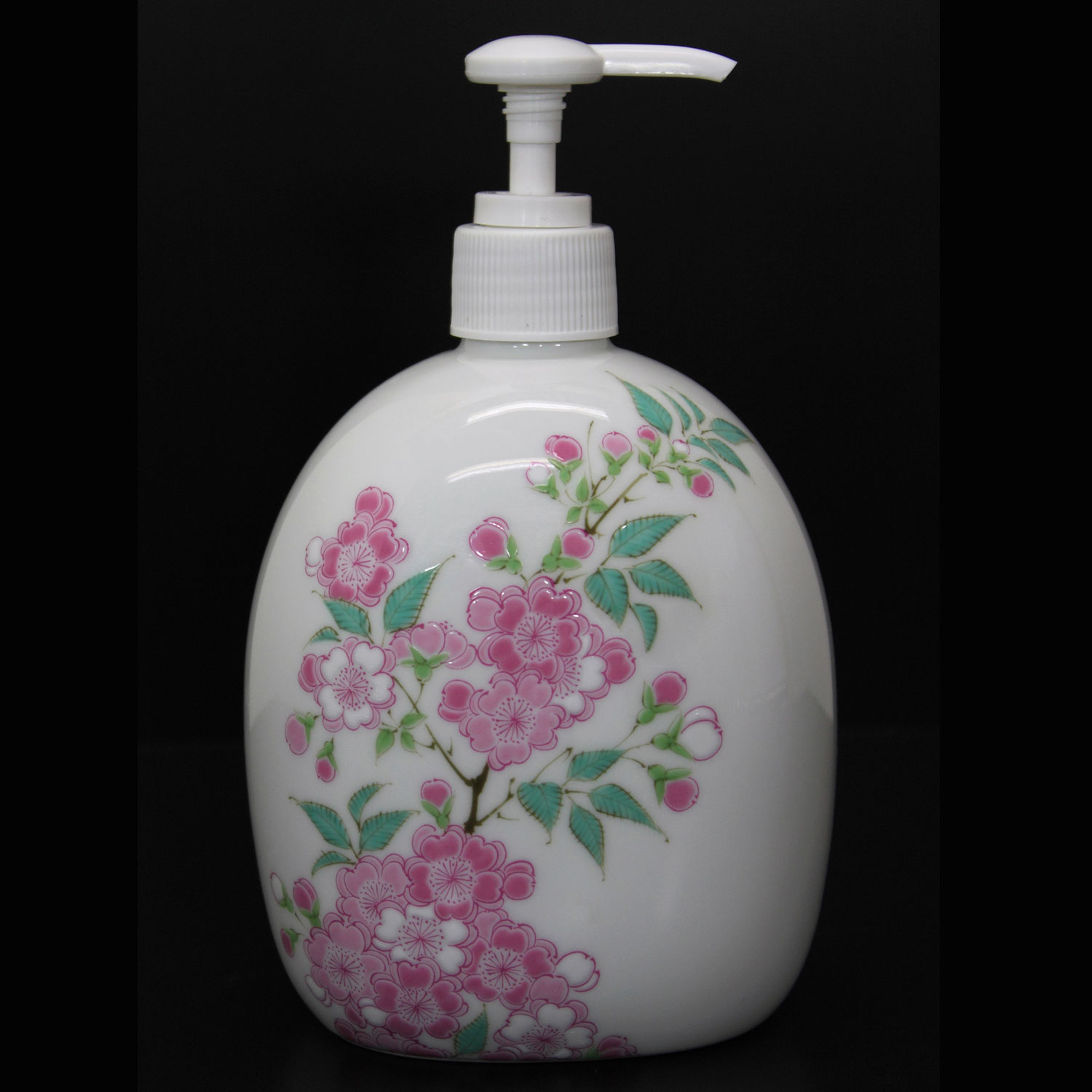 有田焼のソープボトル　染錦桜絵