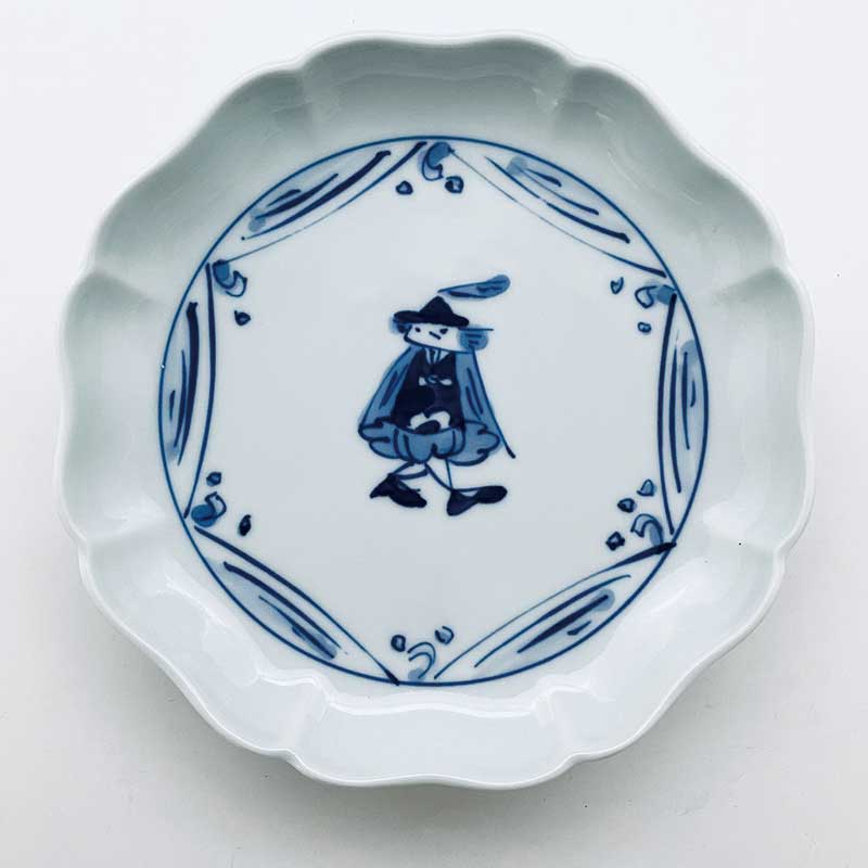 クラシックシリーズ 紅毛青花八方割5寸皿　青花　有田焼