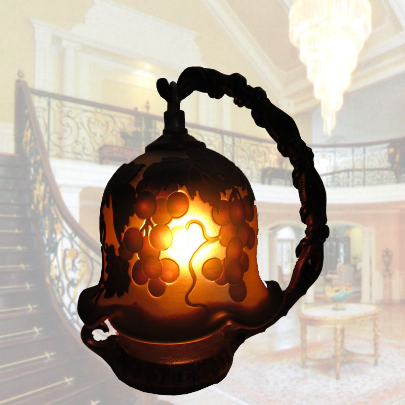 ミニガレランプ葡萄-手のひらサイズ　つりさげ型