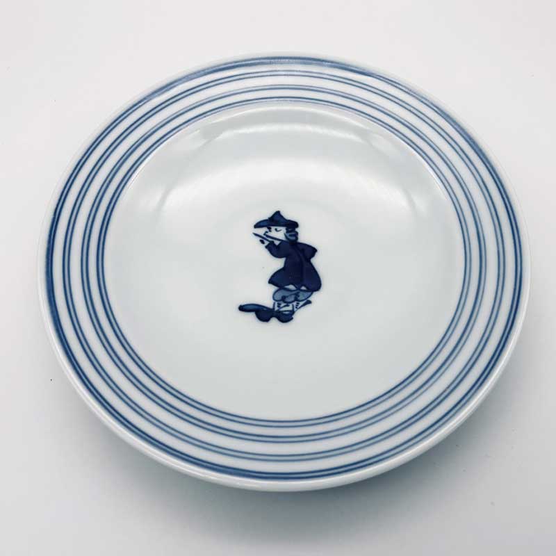 紅毛人プチケーキ皿 　青花　有田焼
