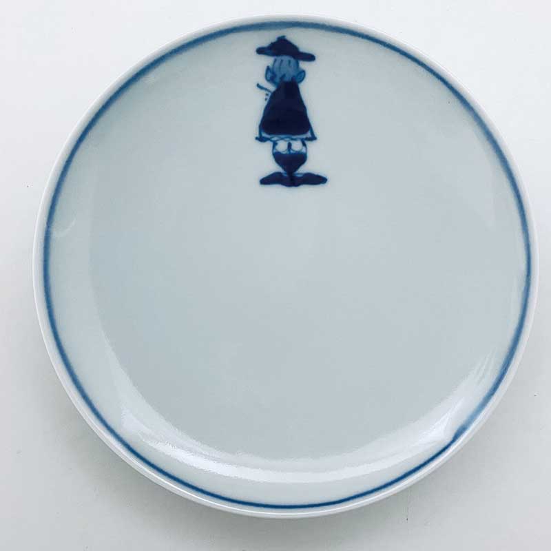 後姿丸銘々皿 　青花　有田焼