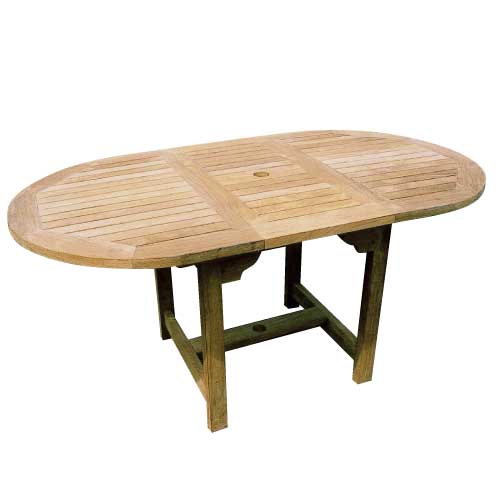 チーク材のエクステンションテーブル　ガーデン家具　【送料無料】