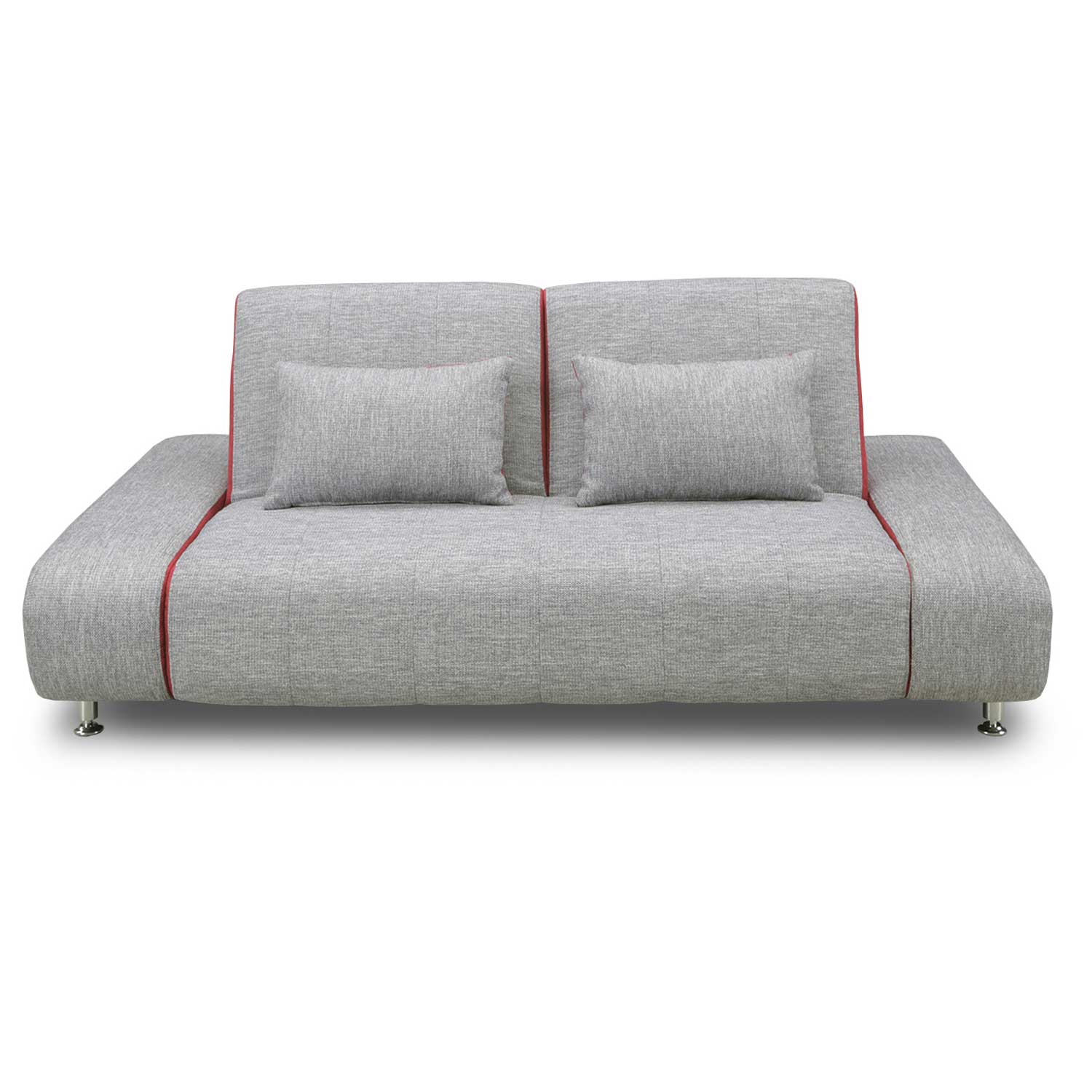 ツートンカラーがおしゃれなソファーベッド・コバルトDX-グレー&レッド