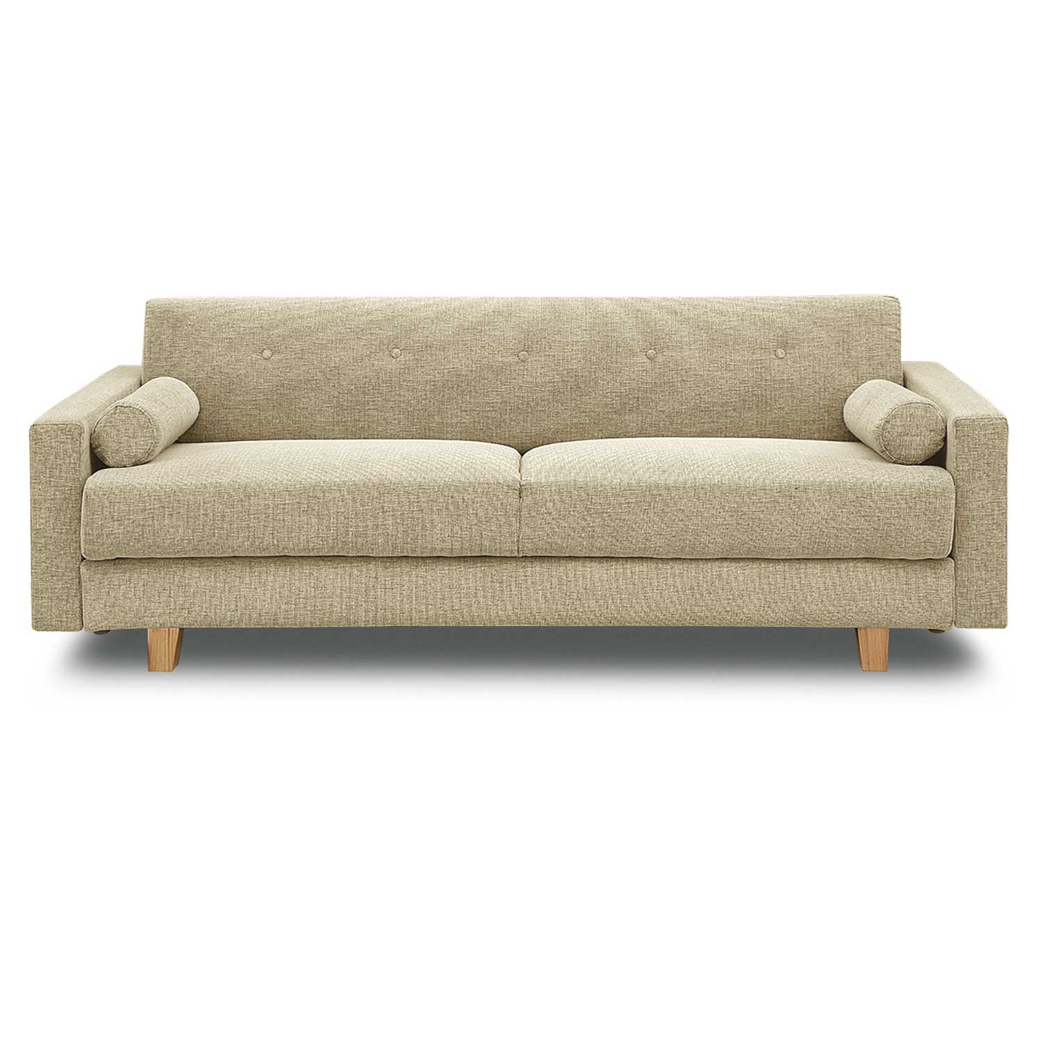 収納スペース付きソファーベッド・バサラⅡDX-ライトブラウン