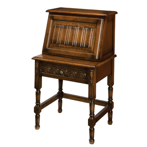 アンティーク調のコンパクトなライティングビューロー　輸入家具　【送料無料】