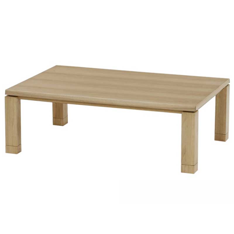 タモ材の木目がきれいな家具調こたつ135cm幅-ウエスト-DX