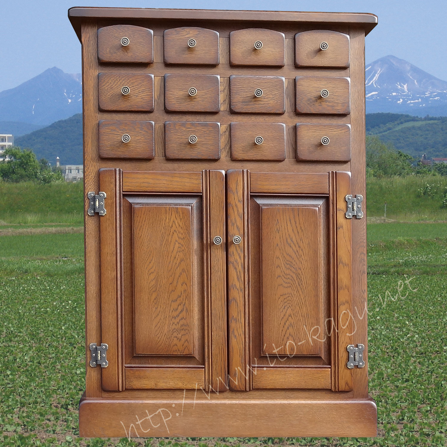 67チェストキャビネット　北海道匠の家具　カンザス