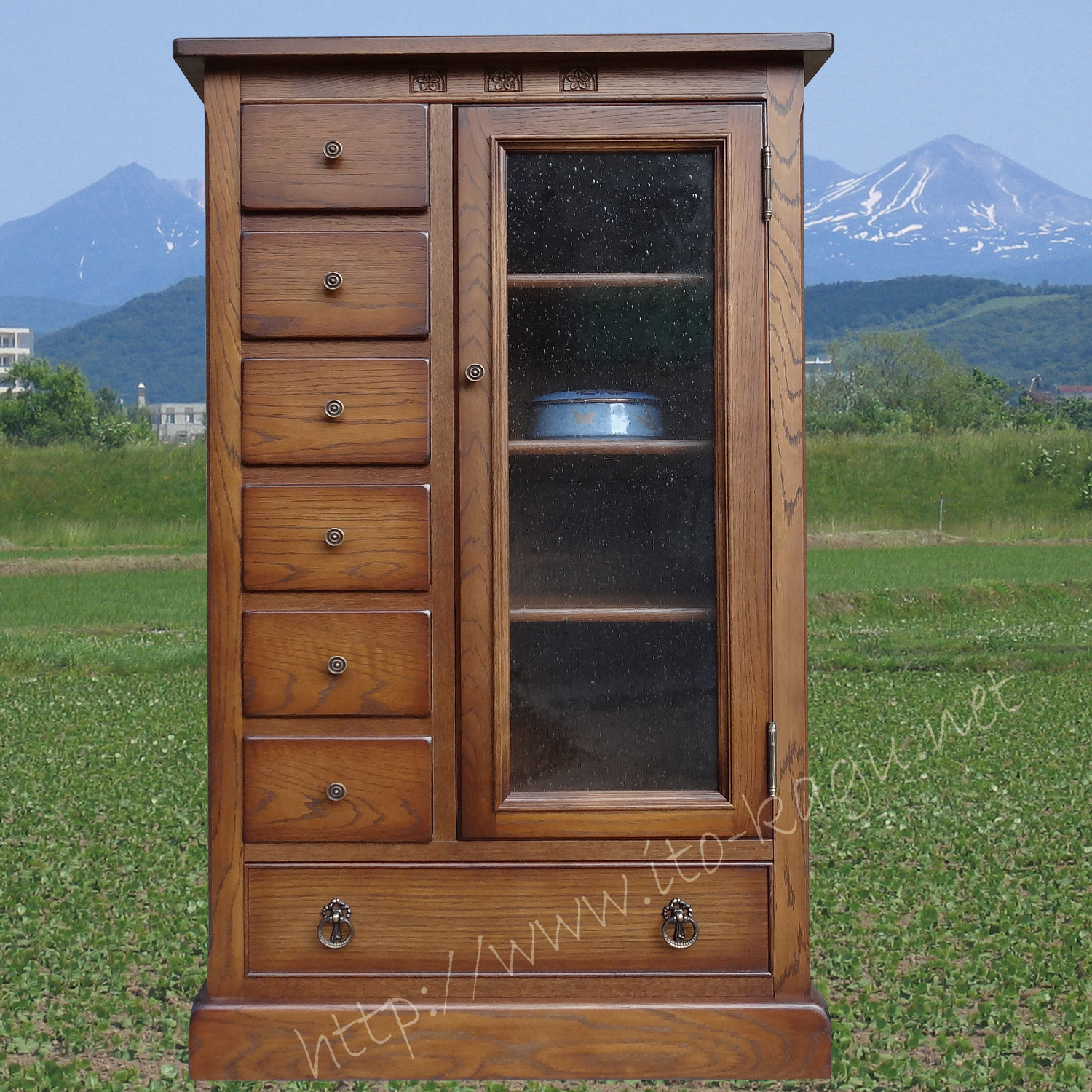 62チェストキャビネット　北海道匠の家具　カンザス