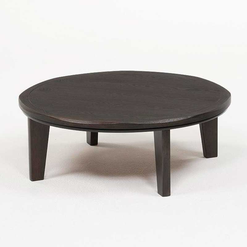 二重天板式の丸型家具調こたつ105cm丸-スイートSP-ダークブラウン色