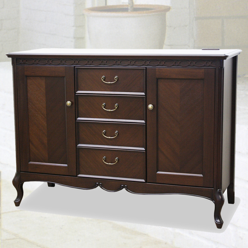 114cm幅の猫脚サイドボード　フルールDM　逆輸入家具