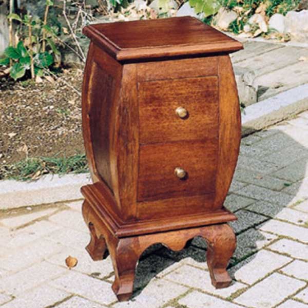 素朴なアジアンテイストの胴丸2段チェスト