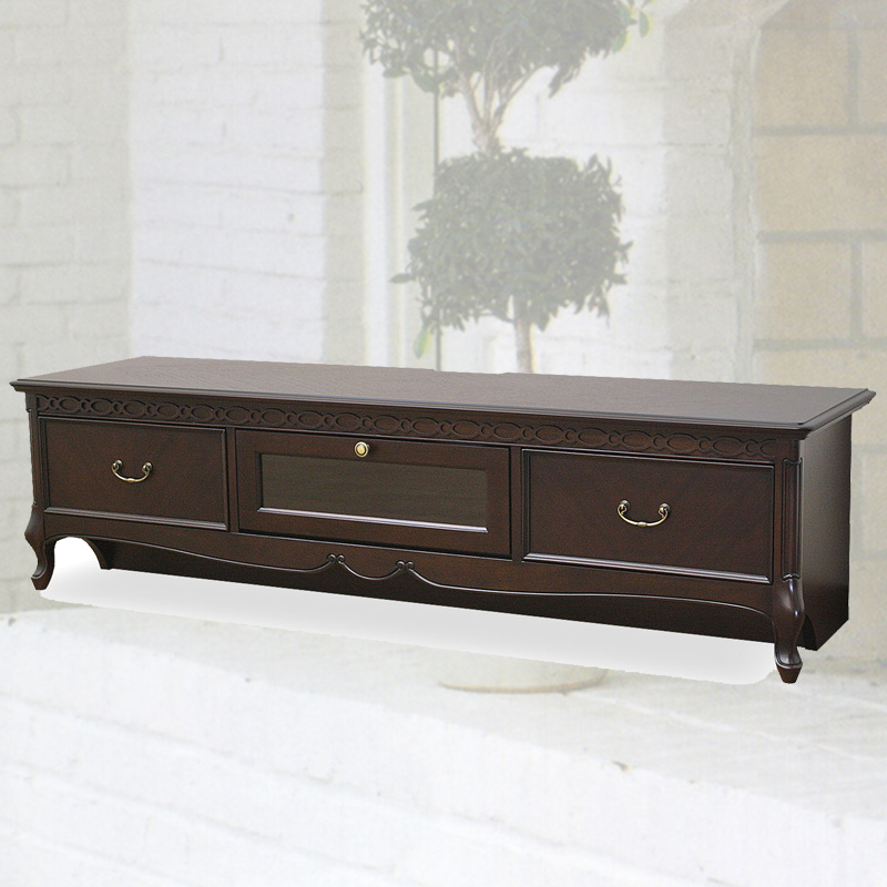 150cm幅の猫脚テレビボードE　フルールDM　逆輸入家具