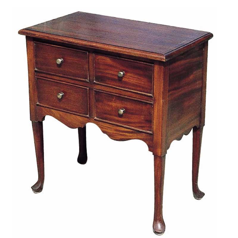 猫脚の素朴なアジアンテイストの4つ引きチェスト