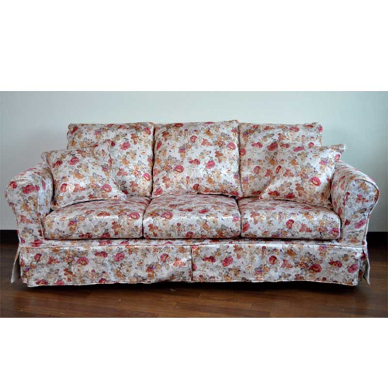 カバーリング3人掛けソファー104(花柄)