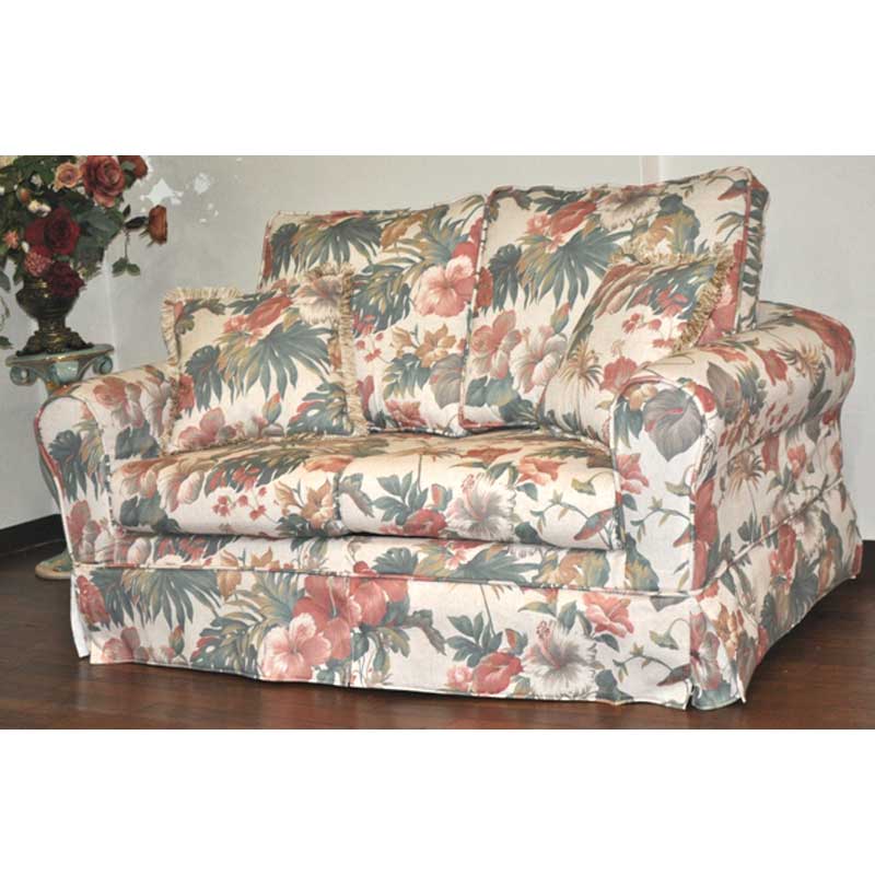 トロピカルムードのカバーリング2人掛けソファー